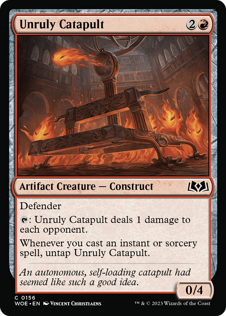 Unruly Catapult (WOE-156) [Wilds of Eldraine] Foil MTG Single Wizards of the Coast