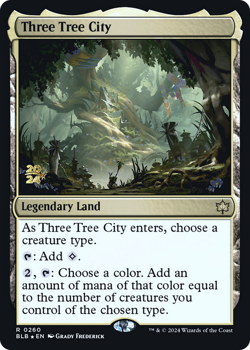 Three Tree City (PRE-260) [Bloomburrow Promos] Foil MTG Single Wizards of the Coast