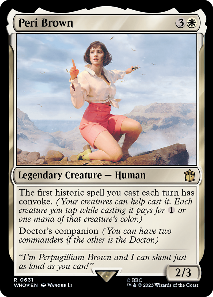 Peri Brown (Surge Foil) (WHO-631) [Doctor Who] Foil MTG Single Wizards of the Coast