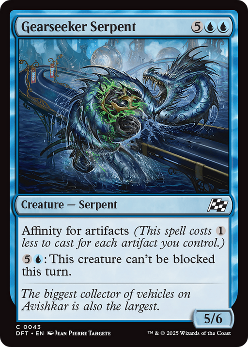 Gearseeker Serpent (DFT-043) [Aetherdrift] Foil MTG Single Wizards of the Coast