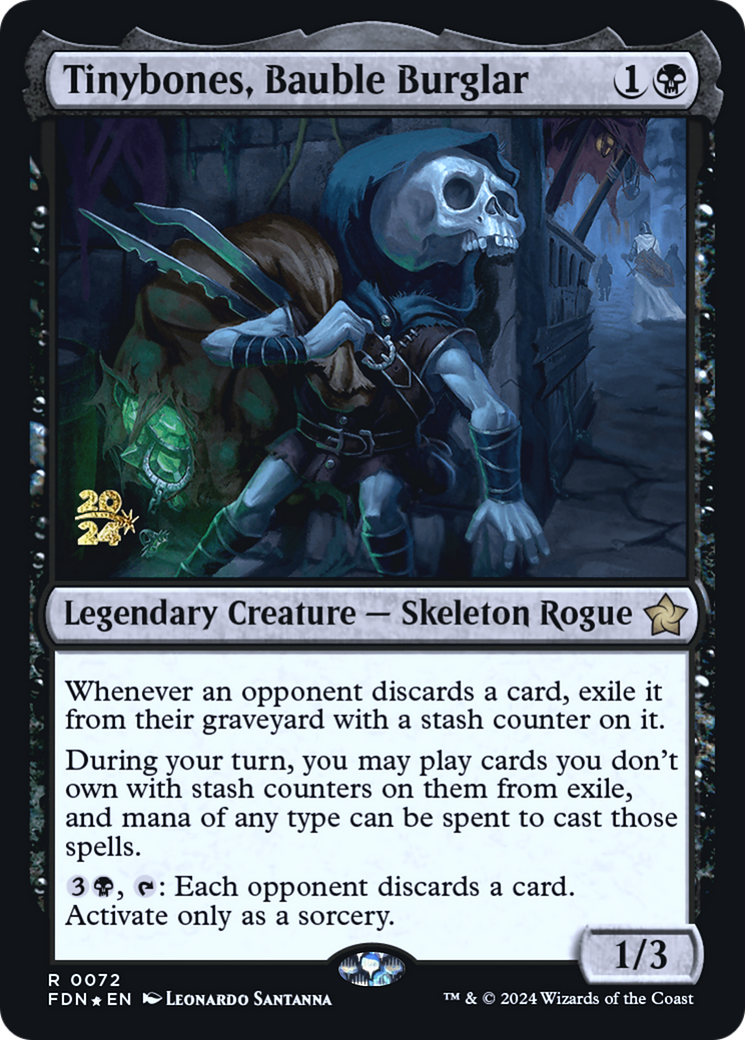 Tinybones, Bauble Burglar (PRE-072) [Foundations Promos] Foil MTG Single Wizards of the Coast