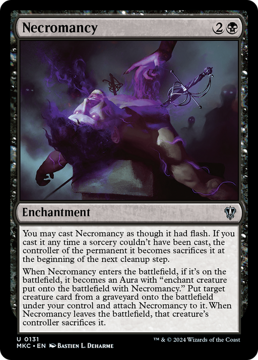 Necromancy (MKC-131) [Murders at Karlov Manor Commander] MTG Single Wizards of the Coast