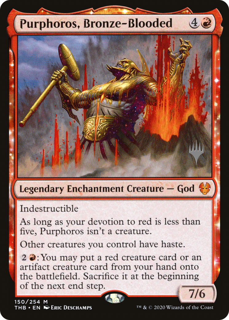 Purphoros, Bronze-Blooded (PPTHB-150) [Theros Beyond Death Promos] MTG Single Wizards of the Coast