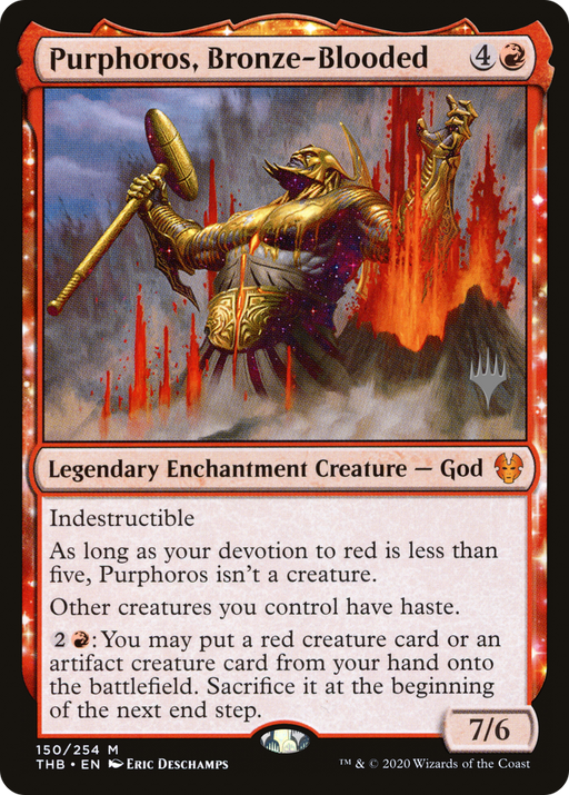 Purphoros, Bronze-Blooded (PPTHB-150) [Theros Beyond Death Promos] MTG Single Wizards of the Coast