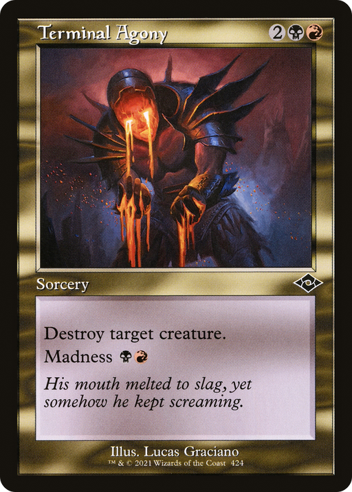 Terminal Agony (MH2-424) [Modern Horizons 2] Etched Foil MTG Single Wizards of the Coast