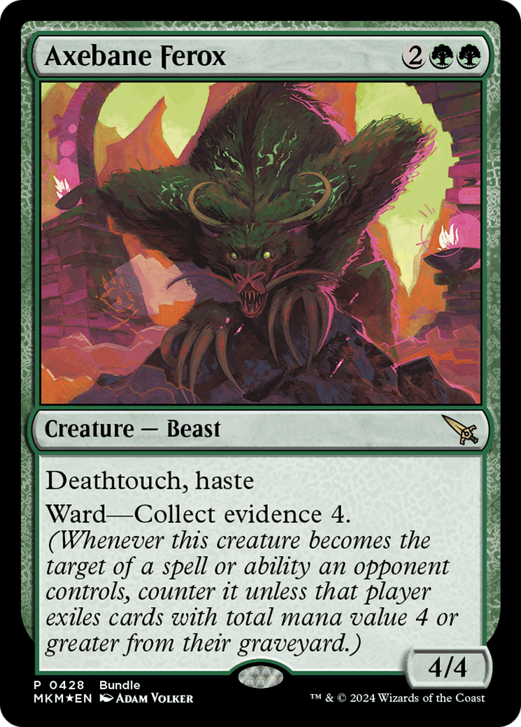 Axebane Ferox (MKM Bundle) (UMP-428) [Murders at Karlov Manor] Foil MTG Single Wizards of the Coast