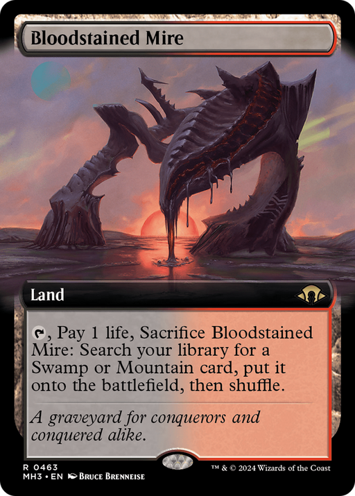 Bloodstained Mire (MH3-463) [Modern Horizons 3] (Extended Art) Foil MTG Single Wizards of the Coast