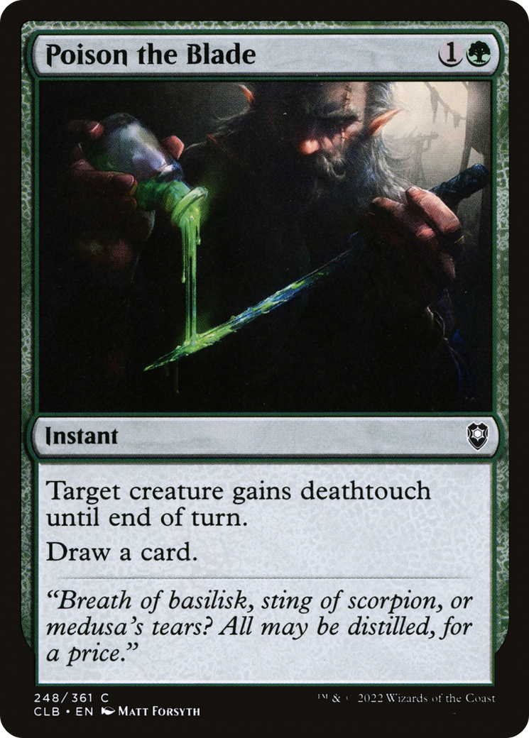 Poison the Blade (CLB-248) [Commander Legends: Battle for Baldur's Gate] Foil MTG Single Wizards of the Coast