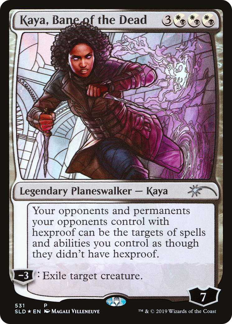 Kaya, Bane of the Dead (Stained Glass) (SLD-531) [Secret Lair] Drop Foil MTG Single Wizards of the Coast