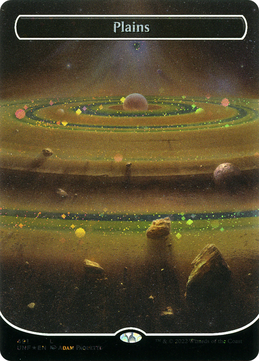 Plains (491) (Galaxy Foil) (UNF-491) [Unfinity] (Borderless) Foil MTG Single Wizards of the Coast