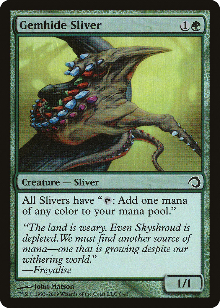 Gemhide Sliver (PDS-008) [Misc] Premium Deck Series: Slivers Foil MTG Single Wizards of the Coast