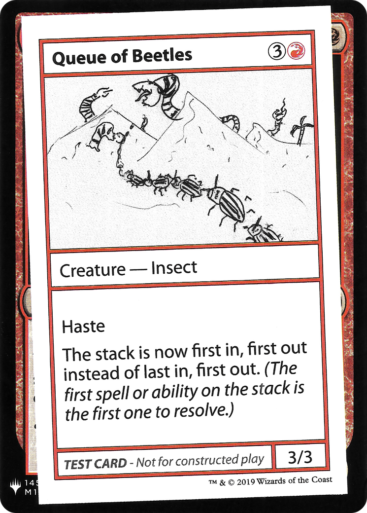 Queue of Beetles (CMB1-) [Mystery Booster] Playtest Cards 2019 MTG Single Wizards of the Coast