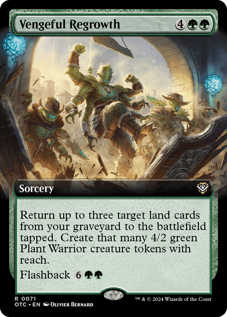 Vengeful Regrowth (OTC-071) [Outlaws of Thunder Junction Commander] (Extended Art) MTG Single Wizards of the Coast