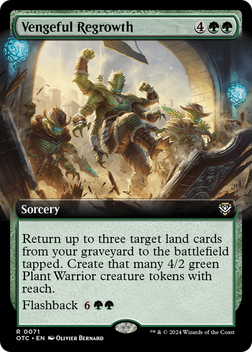 Vengeful Regrowth (OTC-071) [Outlaws of Thunder Junction Commander] (Extended Art) MTG Single Wizards of the Coast
