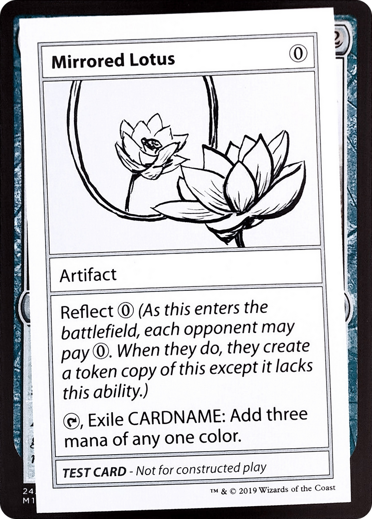 Mirrored Lotus (No PW Symbol) (CMB1-) [Mystery Booster] Playtest Cards 2021 MTG Single Wizards of the Coast