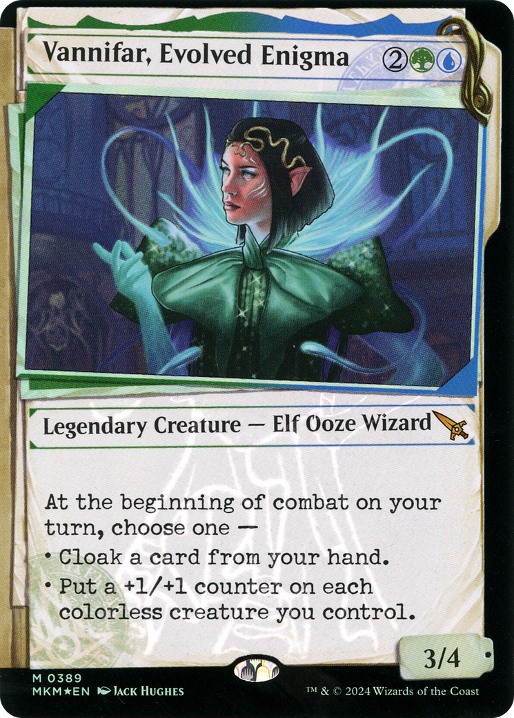 Vannifar, Evolved Enigma (Invisible Ink) (MKM-389) [Murders at Karlov Manor] (Showcase) Foil MTG Single Wizards of the Coast