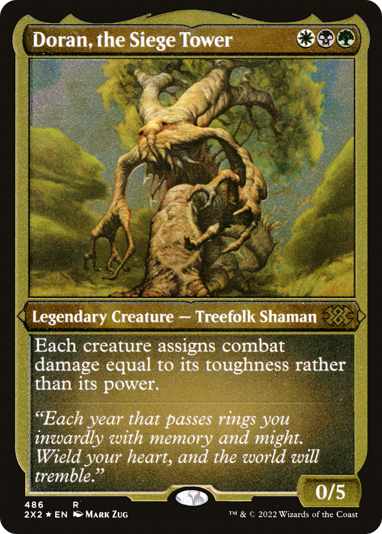 Doran, the Siege Tower (Foil Etched) (2X2-486) [Double Masters 2022] Foil MTG Single Wizards of the Coast
