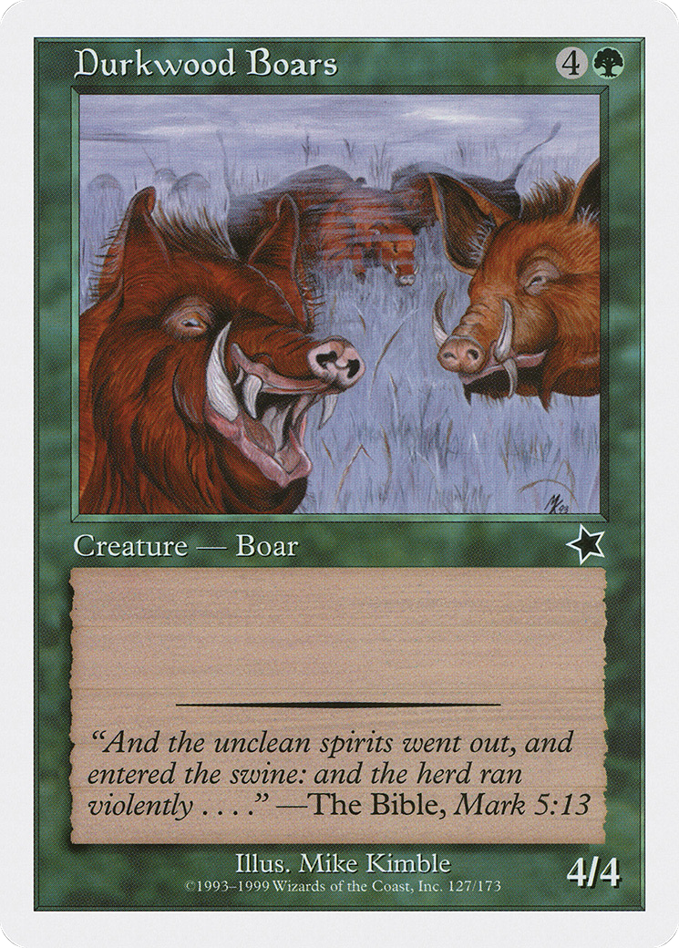 Durkwood Boars (S99-127) [Misc] Starter 1999 MTG Single Wizards of the Coast