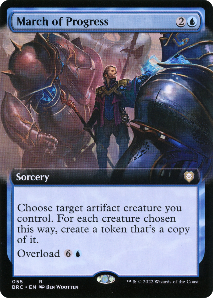 March of Progress (BRC-055) [The Brothers' War Commander] (Extended Art) MTG Single Wizards of the Coast