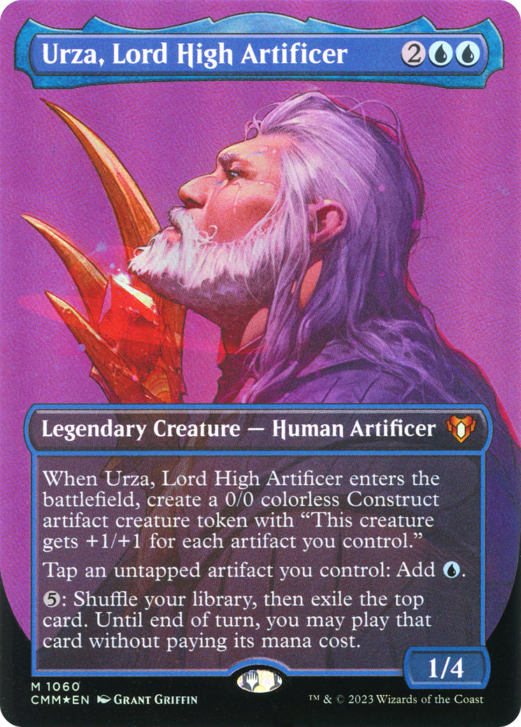 Urza, Lord High Artificer (CMM-1060) [Commander Masters] (Borderless) Foil MTG Single Wizards of the Coast