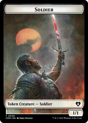 Soldier // Elephant Double-Sided Token [Tokens] Commander Masters Tokens MTG Single Magic: The Gathering