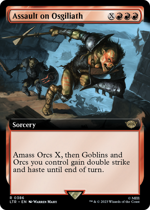 Assault on Osgiliath (LTR-386) [The Lord of the Rings: Tales of Middle-earth] (Extended Art) MTG Single Wizards of the Coast