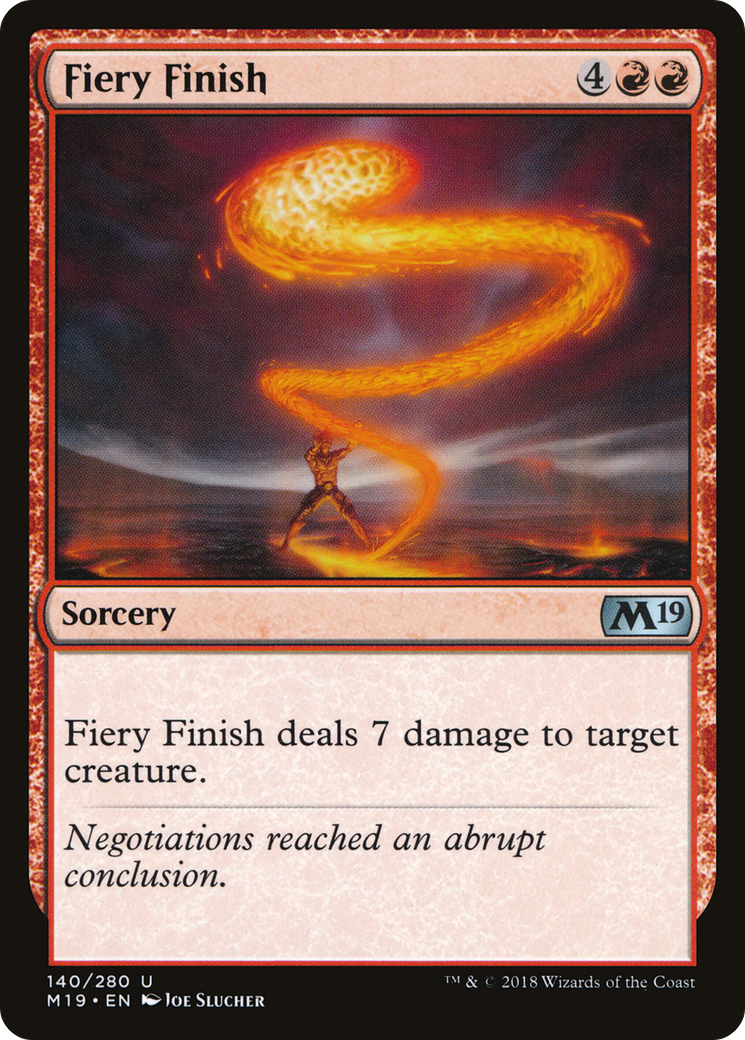 Fiery Finish (M19-140) [Core Set 2019] Foil MTG Single Wizards of the Coast