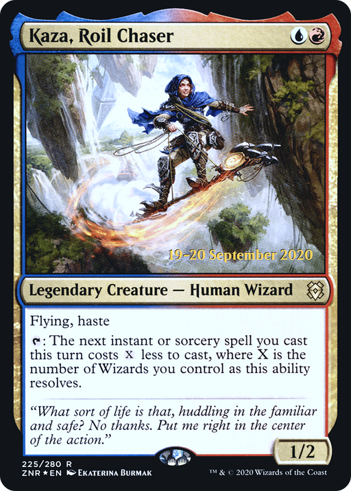 Kaza, Roil Chaser (PRE-225) [Zendikar Rising Promos] Foil MTG Single Wizards of the Coast