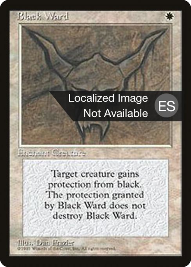 Black Ward (4BB-) [Fourth Edition Foreign Black Border] MTG Single Wizards of the Coast