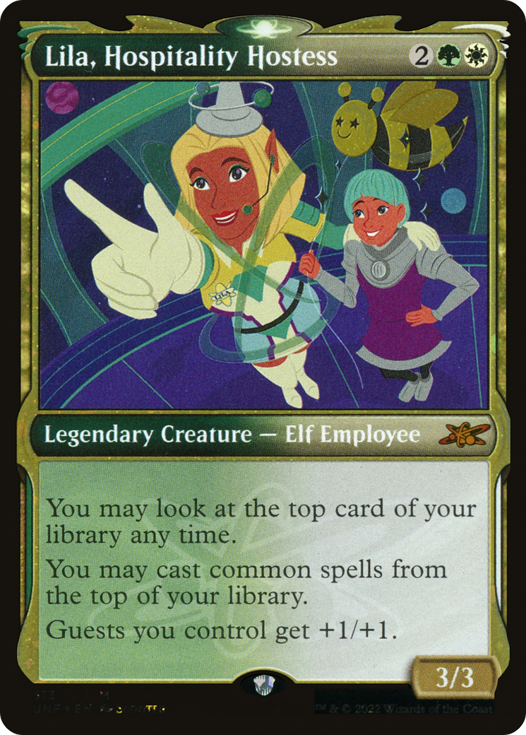 Lila, Hospitality Hostess (Galaxy Foil) (UNF-513) [Unfinity] (Showcase) Foil MTG Single Wizards of the Coast