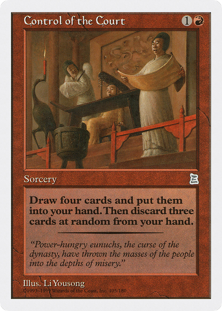 Control of the Court (PTK-105) [Oldschool] Portal Three Kingdoms MTG Single Wizards of the Coast