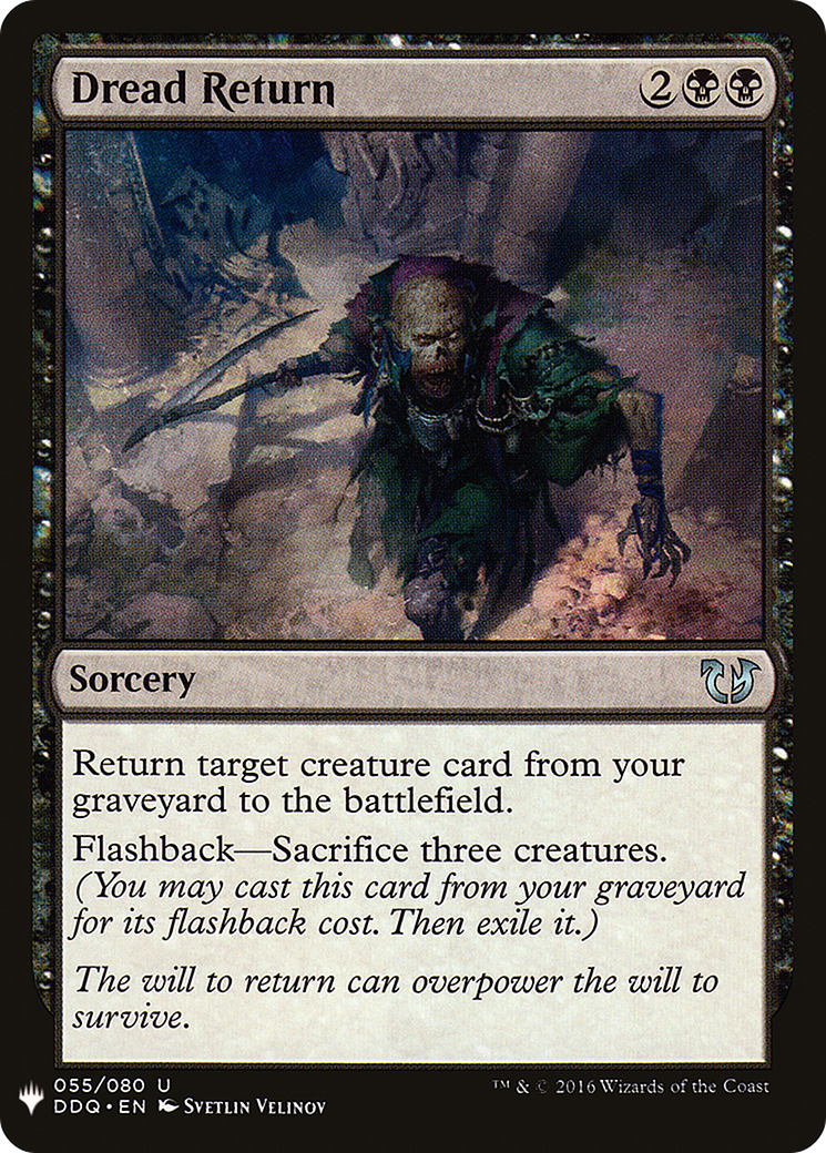 Dread Return (LIST-DDQ-55) [Mystery Booster] The List MTG Single Wizards of the Coast