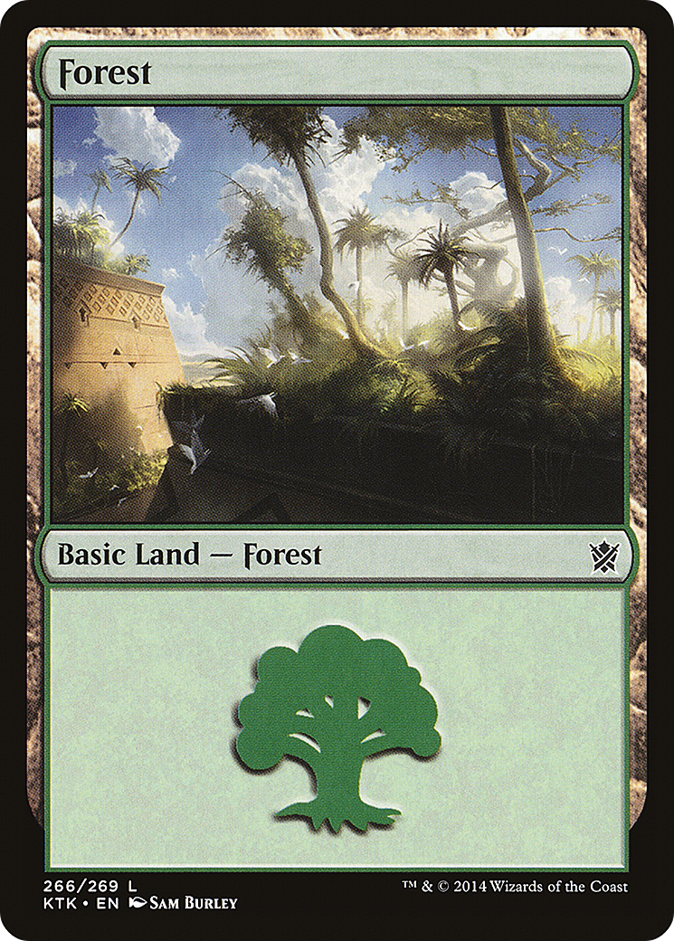Forest (KTK-266) [Khans of Tarkir] Foil MTG Single Wizards of the Coast