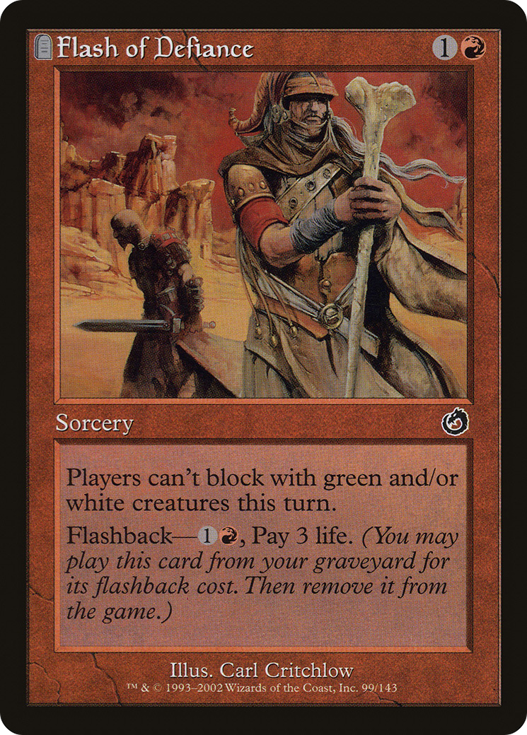 Flash of Defiance (TOR-099) [Torment] Foil MTG Single Wizards of the Coast