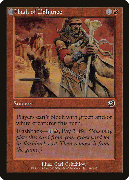 Flash of Defiance (TOR-099) [Torment] MTG Single Wizards of the Coast