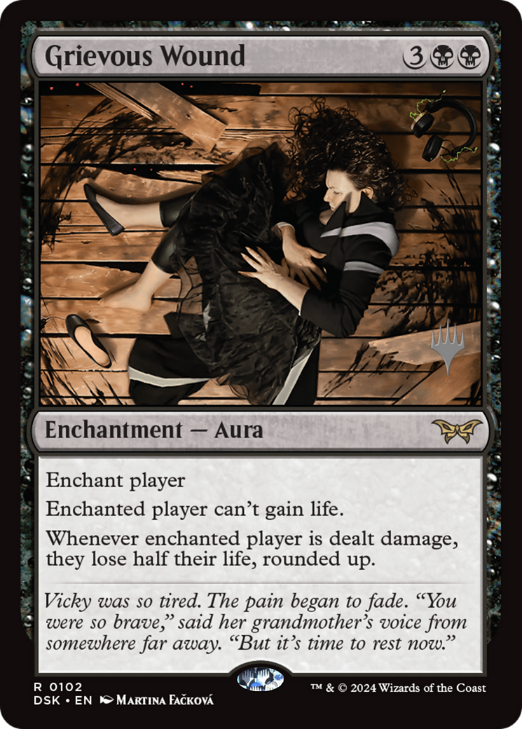 Grievous Wound (PPDSK-102) [Duskmourn: House of Horror Promos] Foil MTG Single Wizards of the Coast