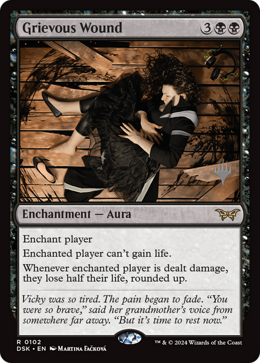 Grievous Wound (PPDSK-102) [Duskmourn: House of Horror Promos] Foil MTG Single Wizards of the Coast