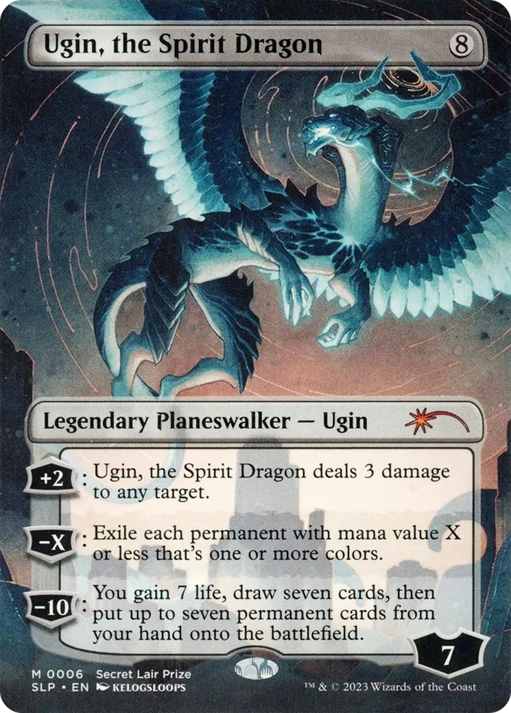 Ugin, the Spirit Dragon (Borderless) [Secret Lair Showdown] MTG Single Magic: The Gathering