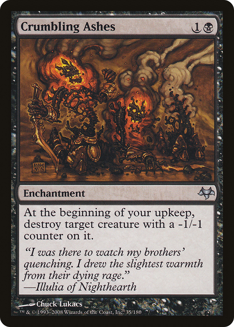 Crumbling Ashes (EVE-035) [Eventide] Foil MTG Single Wizards of the Coast