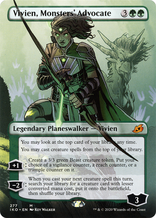 Vivien, Monsters' Advocate (IKO-277) [Ikoria: Lair of Behemoths] (Borderless) MTG Single Wizards of the Coast