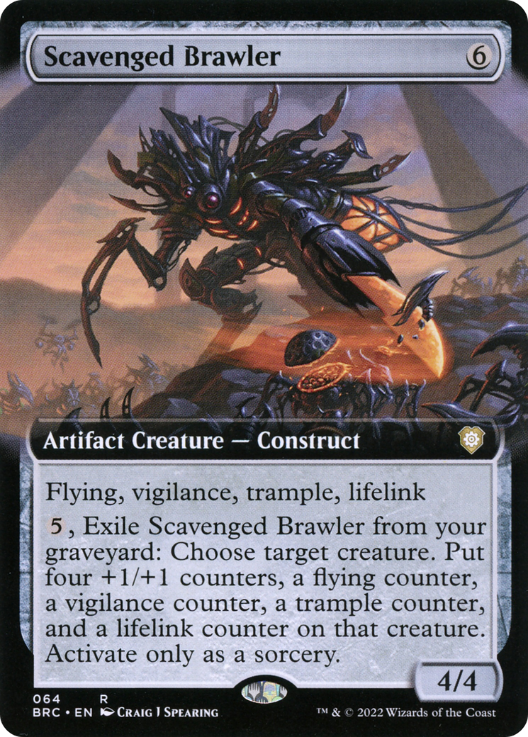 Scavenged Brawler (BRC-064) [The Brothers' War Commander] (Extended Art) MTG Single Wizards of the Coast