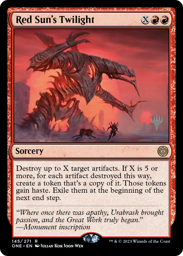 Red Sun's Twilight (PPONE-145P) [Phyrexia: All Will Be One Promos] MTG Single Wizards of the Coast