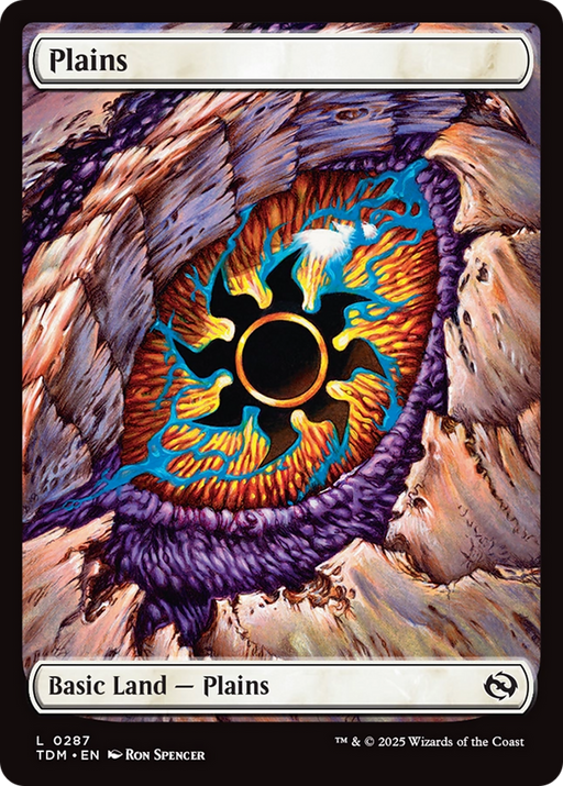 Plains (0287) (TDM-287) [Tarkir: Dragonstorm] Foil MTG Single Wizards of the Coast