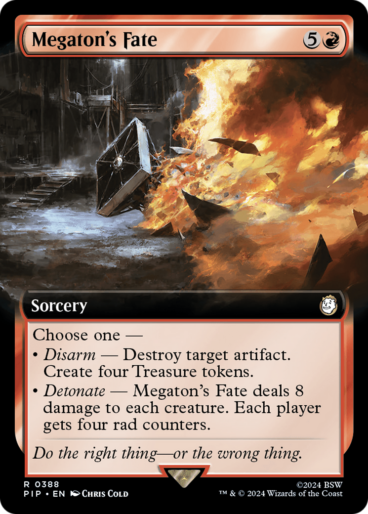 Megaton's Fate (PIP-388) [Fallout] (Extended Art) Foil MTG Single Wizards of the Coast