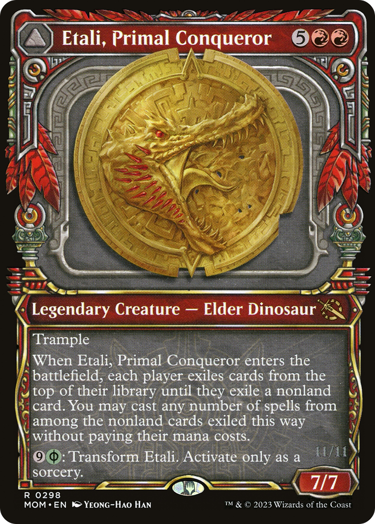 Etali, Primal Conqueror // Etali, Primal Sickness (Showcase Planar Booster Fun) [March of the Machine] MTG Single Magic: The Gathering   