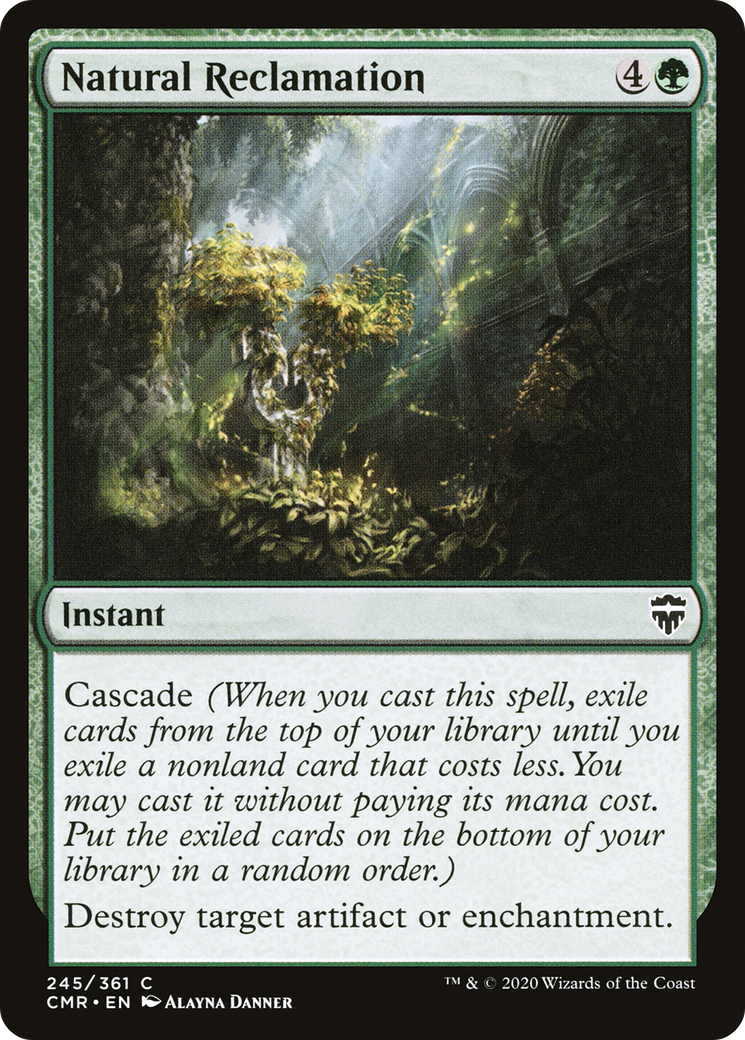 Natural Reclamation (CMR-245) [Commander Legends] Foil MTG Single Wizards of the Coast