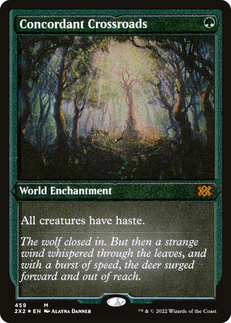 Concordant Crossroads (Foil Etched) (2X2-459) [Double Masters 2022] Foil MTG Single Wizards of the Coast
