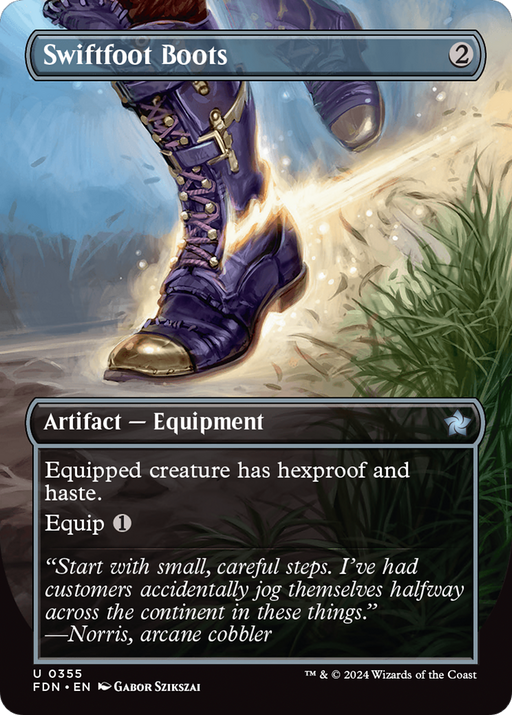 Swiftfoot Boots (FDN-355) [Foundations] (Borderless) Foil MTG Single Wizards of the Coast