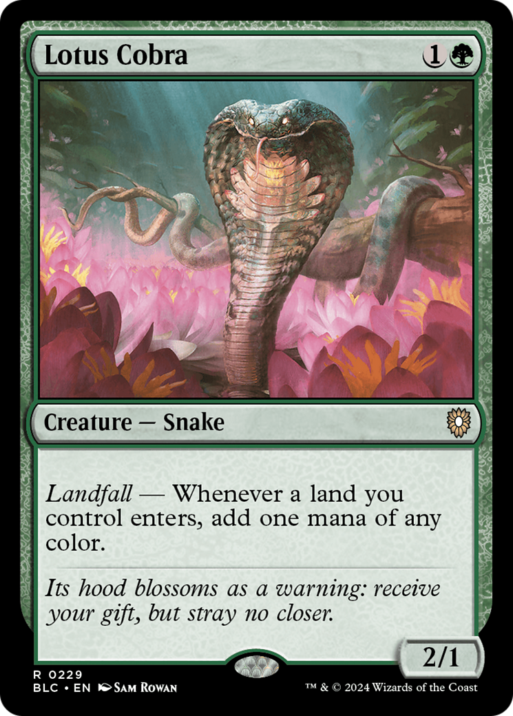 Lotus Cobra (BLC-229) [Bloomburrow Commander] MTG Single Wizards of the Coast