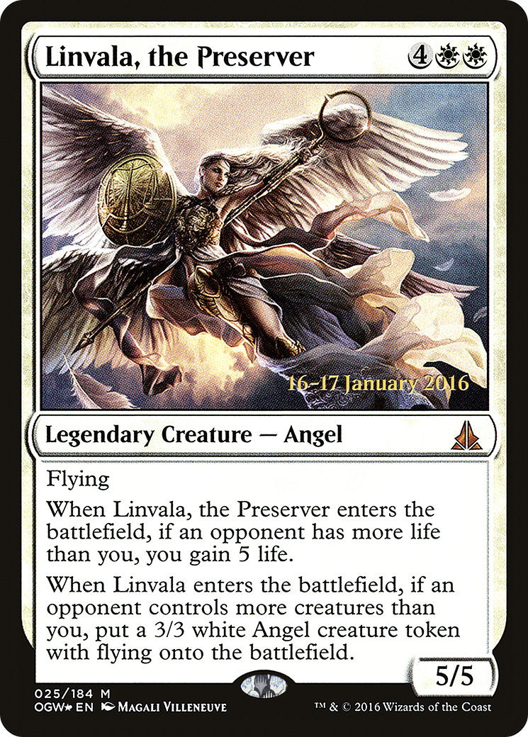 Linvala, the Preserver (PRE-025) [Oath of the Gatewatch Promos] Foil MTG Single Wizards of the Coast